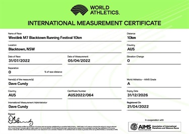 10km Certificate